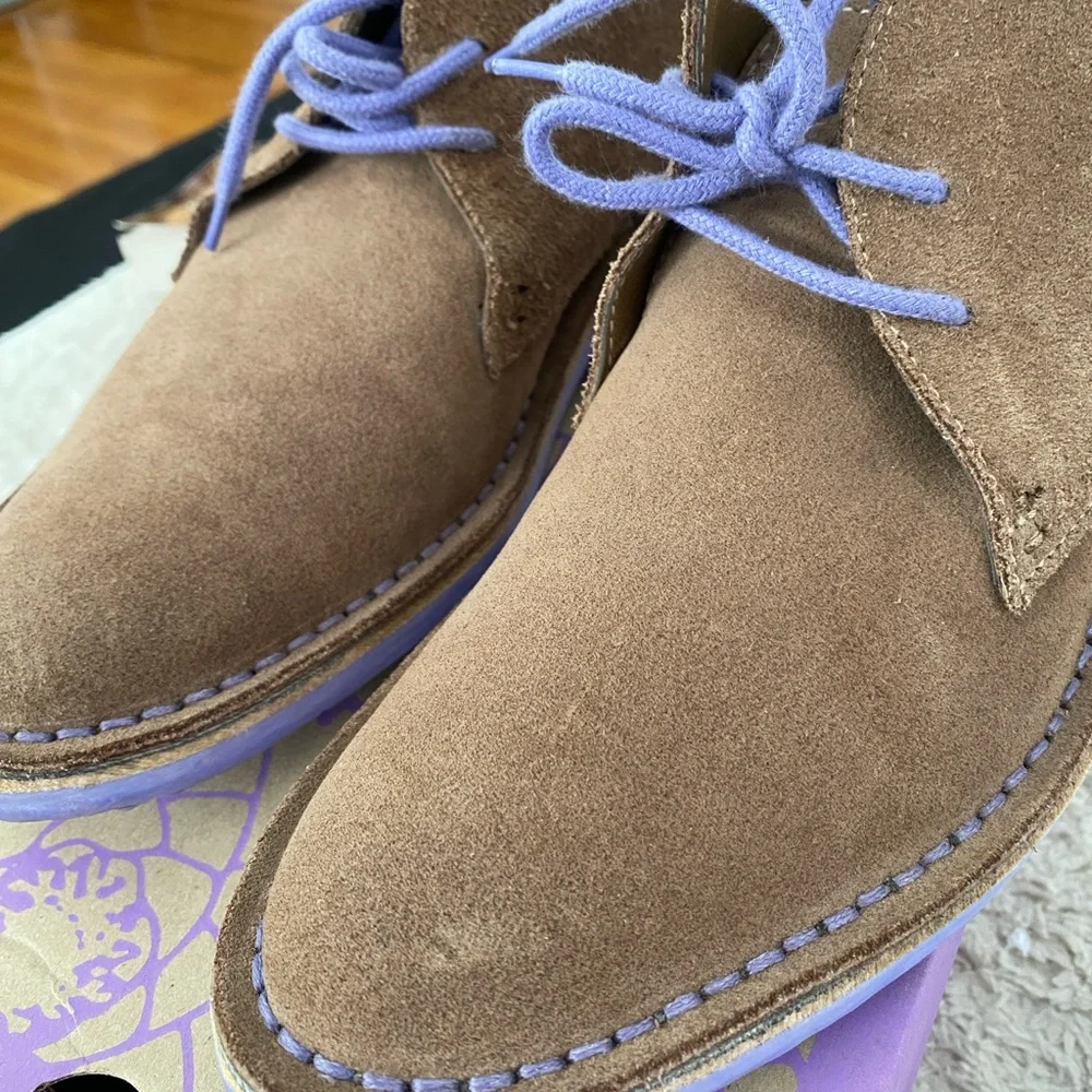 VELDSKOEN VELLIES The Original with Violet laces AND SOLES w7/m5 Unisex